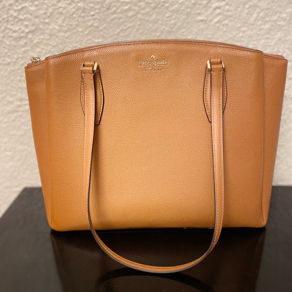 Kate spade brown leather tote